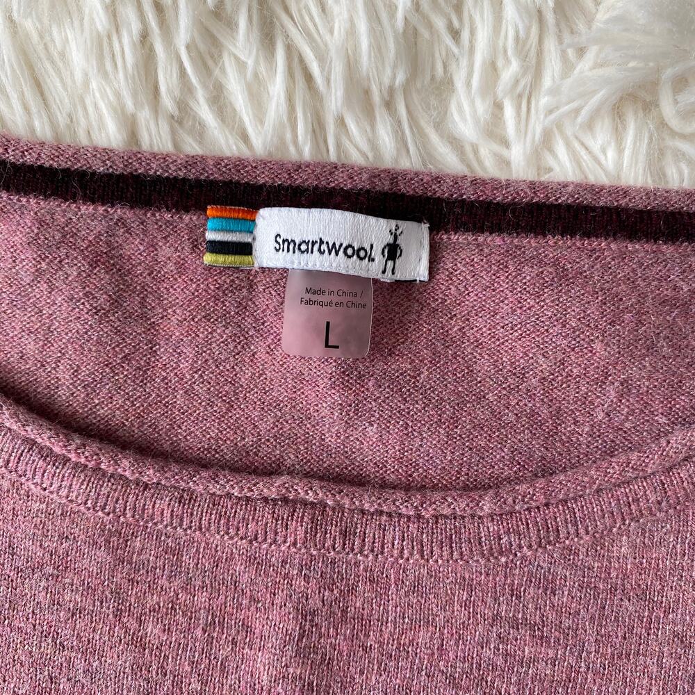 Smartwool Merino Wool Blend Color Block Sweater, … - image 3